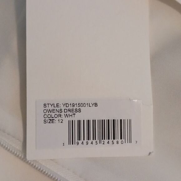 NEW‎ Revolve Likely Owens Feather Mini Dress Removable Straps White, Size 12 - Picture 9 of 12